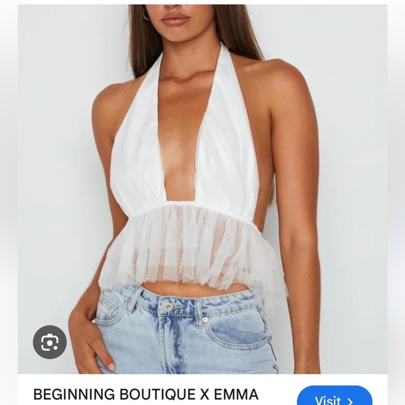 Emma Rose X Beginning Boutique white cupcake top Small - Picture 4 of 4